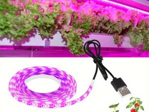 Augalų auginimo patalpose LED juosta (rožinės spalvos) 1m.
